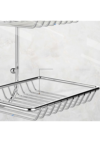 İki Katlı Banyo Rafı - Gümüş (Yurt Dışından)