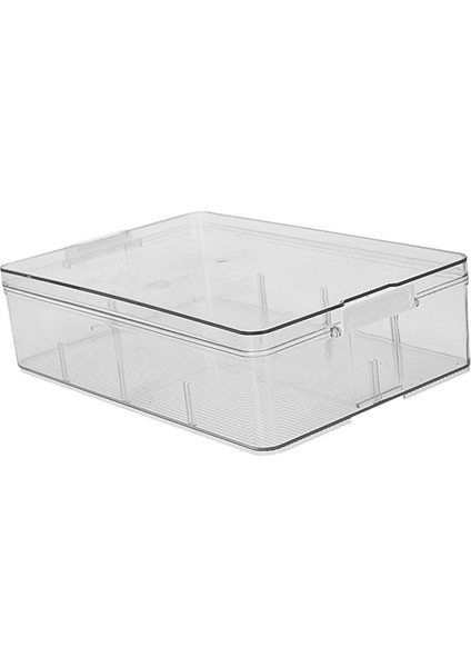 Plastik Gıda Depolama Organizatör Bin Konteyner Kutusu Mutfak, Kiler, Buzdolabı Meydanı (Yurt Dışından)