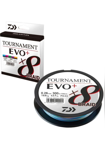 Tournament Evo+ 8b 300 mt 0,16 mm Multicolor Ip Misina