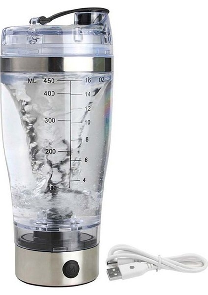 Elektrikli Protein Çalkalayıcı Usb Şarj Edilebilir Shaker Şişeler Süt Kahve Su Şişesi Hareketi Akıllı Mikser (Yurt Dışından)