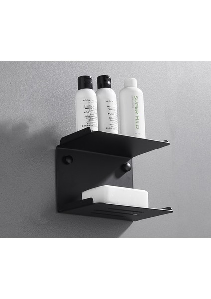 Siyah Mat Banyo Sabunluk Paslanmaz Çelik Sabunluk Duvara Monte Banyo Banyo Rafları Sabun Sepeti Mle114 | Sabunluklar (Yurt Dışından)