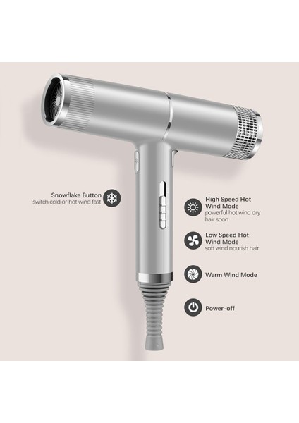 1200 W Saç Kurutma Makinesi - Gümüş (Yurt Dışından) fırsatları