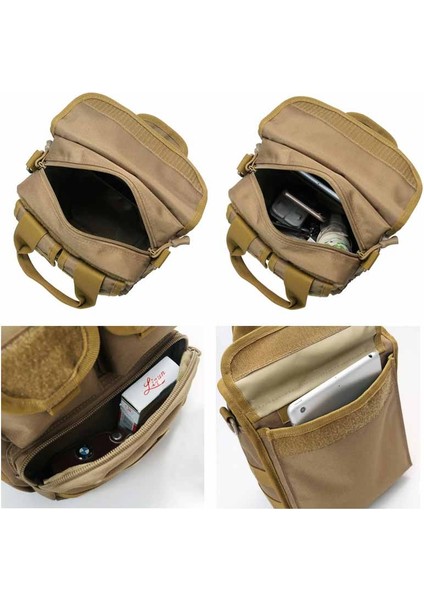 Açık Spor Taktik Omuz Çantası Molle Messenger Çanta Askeri Su Geçirmez Kamuflaj Crossbody Küçük Mini Çanta (Yurt Dışından)