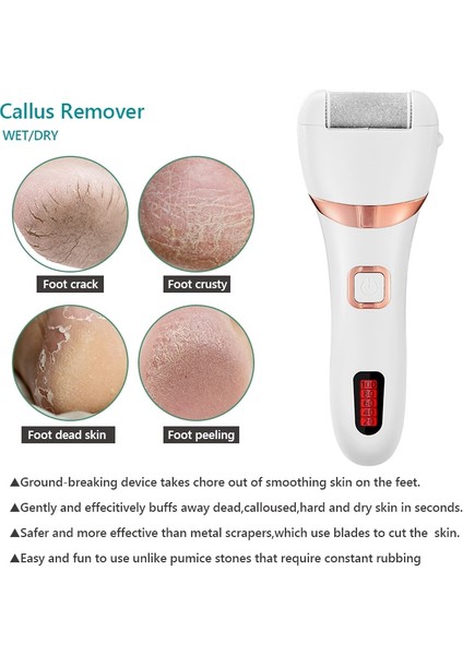 Elektrikli Callus Remover Profesyonel Pedikür Ayakları Araçları Su Geçirmez Ayak Bakım Araçları Ayak Dosyası Sert Cilt Remover Şarj Edilebilir | Ayak Bakım Aracı (Yurt Dışından)