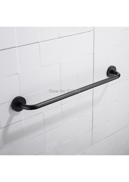 Banyo Tek Havlu Bar Mat Siyah Bitirmek Duvara Monte Havlu Askısı Havlu Raylı Paslanmaz Çelik Havlu Tutucu | Havlu Barları (Yurt Dışından)