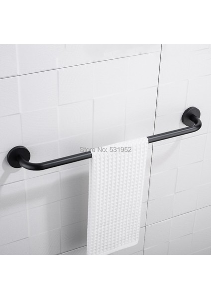 Banyo Tek Havlu Bar Mat Siyah Bitirmek Duvara Monte Havlu Askısı Havlu Raylı Paslanmaz Çelik Havlu Tutucu | Havlu Barları (Yurt Dışından)