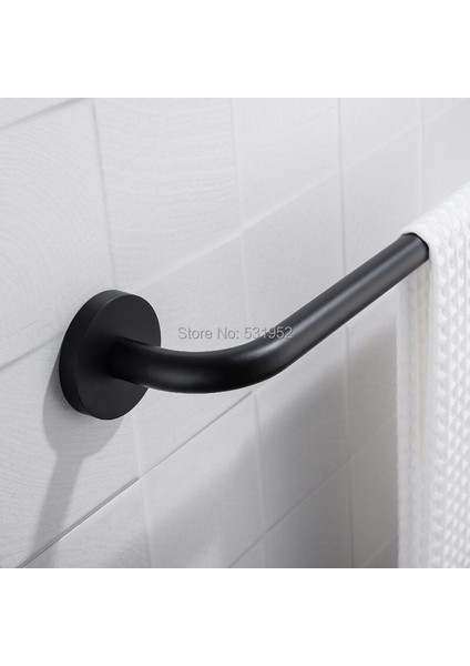 Banyo Tek Havlu Bar Mat Siyah Bitirmek Duvara Monte Havlu Askısı Havlu Raylı Paslanmaz Çelik Havlu Tutucu | Havlu Barları (Yurt Dışından)