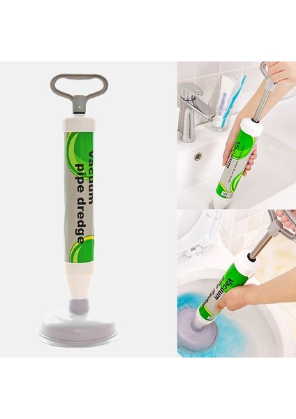 Yüksek Basınçlı Banyo Takunya Sökücü Vakum Boru Manuel Lavabo Piston Açacağı Tuvalet Hava Güç Drenaj Blaster Temizleyici Emme Pompası | Tuvalet Fırçası Tutucular (Yurt Dışından)