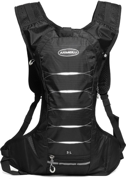 3L Açık Hiking Tırmanma Çantaları Bisiklet Siyah Sırt Çantası Koşu Bisiklet Yelek Spor Kamp Hidrat (Yurt Dışından)