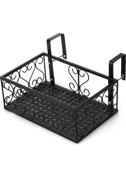 Demir Asılı Sepet Organizatör Saksı Depolama Raf Balkon Raylı Tesisi Raf Korkuluk Çit Ekici Raf Açık Bonsai Stand | Depolama Tutucular Raflar (Yurt Dışından)