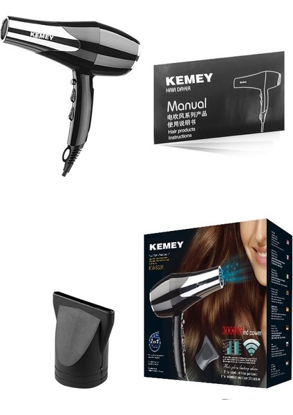 3000 Watt Tam Boy Pro Pro Saç Kurutma Makinesi Mesleki Salon Bere Kurutucu Konsantratör Meme Ekleri 3 Hızlı Kurutma | Saç Kurutma Makineleri (Yurt Dışından)