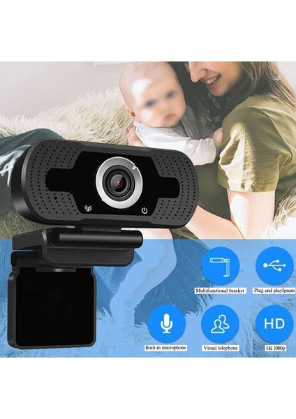 Siyah 1080P Hd Webcam |Hd Plug  Mic İle Web Kamerası Oyna (Yurt Dışından)