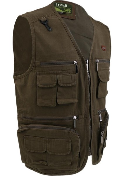 Erkekler Balıkçılık Yelek Erkekler Balıkçılık Yelek Çok Cepler Açık Rahat Seyahat - Brown, Xl (Yurt Dışından)