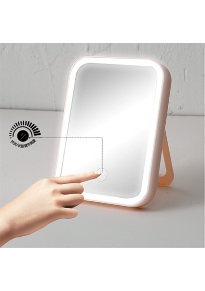 Led Parlaklık Makyaj Aynası Dokunmatik Ekran Vanity Ayna Usb Ayarlanabilir Şarj Edilebilir Güzellik Aracı İle | Makyaj Aynaları (Pembe) (Yurt Dışından) fırsatları