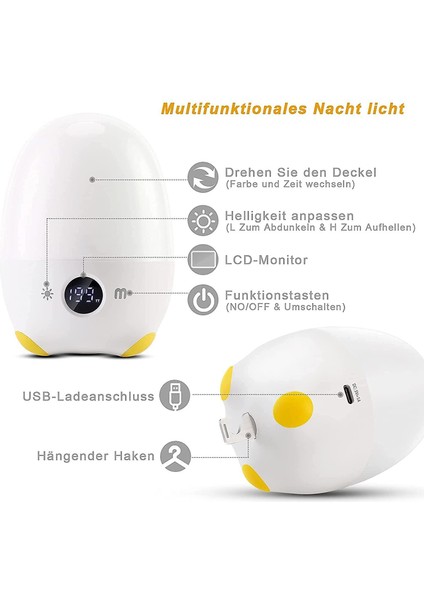 3in1 LED Bebek Gece Lambası, Çocuk Dokunmatik Kısım Başucu Lambası (Yurt Dışından)