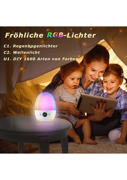 3in1 LED Bebek Gece Lambası, Çocuk Dokunmatik Kısım Başucu Lambası (Yurt Dışından)