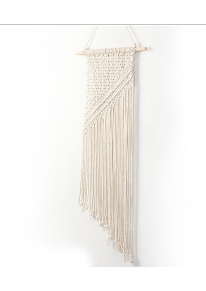 Ev Dekorasyon Bohemian Makrome Dokuma Duvar Asılı Boho Odası Geometrik Goblen Nordic Sanat Güzel Daire Oda Dekor Hediye | Dekoratif Gobiyeller (Beyaz) (Yurt Dışından)