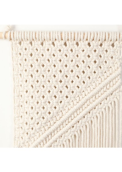 Ev Dekorasyon Bohemian Makrome Dokuma Duvar Asılı Boho Odası Geometrik Goblen Nordic Sanat Güzel Daire Oda Dekor Hediye | Dekoratif Gobiyeller (Beyaz) (Yurt Dışından)