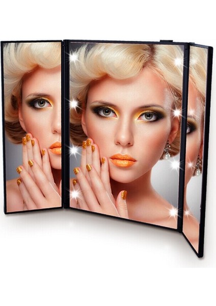 Taşınabilir Led Işık Makyaj Aynası Vanity Işıkları Kompakt Makyaj Cep Aynalar Vanity Kozmetik El Katlanır Led Ayna Lambası | Makyaj Aynaları (Siyah) (Yurt Dışından) fiyatları