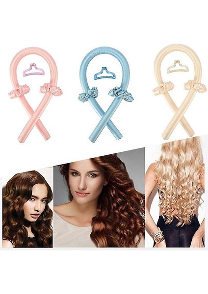 Curling Çubuk Bandı Tembel Bigudi Ipek Curling Şerit Ipek Curling Şerit Isıtsız Saç Curling Şerit Kıvırcık (Siyah) (Yurt Dışından)