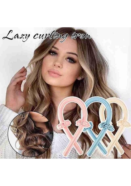 Curling Çubuk Bandı Tembel Bigudi Ipek Curling Şerit Ipek Curling Şerit Isıtsız Saç Curling Şerit Kıvırcık (Siyah) (Yurt Dışından) modelleri