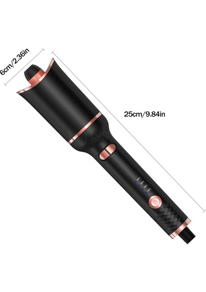 Otomatik Saç Bigudi Dönen Seramik Varil Saç Bigudi Hızlı Isıtma Sihirli Styling Araçları Taşınabilir Saç Curling Değnek | Curling Irons (Siyah) (Yurt Dışından)