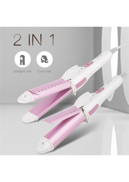 Ckeyin 2 1 Saç Bigudi Düzleştirici Düz Demir Profesyonel Saç Şekillendirici Aracı Ptc Hızlı Isıtma Curling Demir Değnek Saç Stili | Curling Irons (Fink) (Yurt Dışından) fırsatları