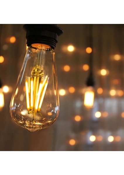 4 W Sarı Işık 4 Flamanlı Rustik E27 Duy LED Ampül 1 Adet