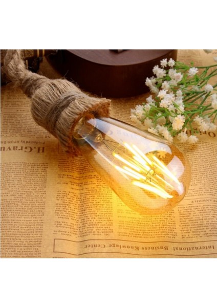 4 W Sarı Işık 4 Flamanlı Rustik E27 Duy LED Ampül 1 Adet
