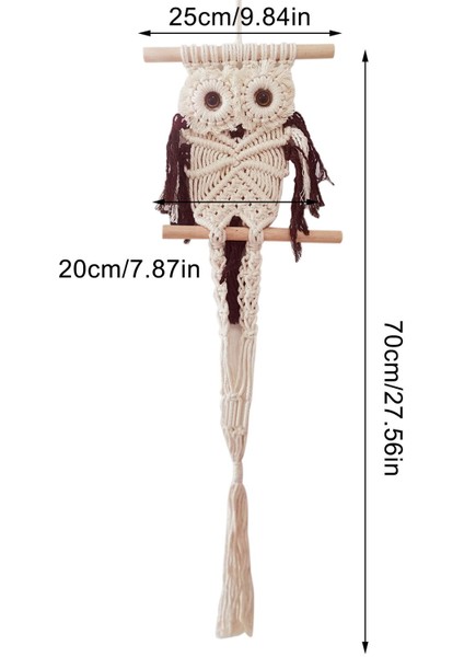 Baykuşlar Dream Catchers Goblen Çiçek Asılı Pot Halat Net Makrome Bitki Askı Saksı Ev Duvar Dekorasyon Courtya Için | Dekoratif Gobiyeller (Kahve) (Yurt Dışından)