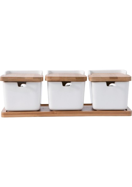 3 Adet Seramik Sucrier Tencere Miel Şeker Konteyner Mutfak Kaseleri Sweettreats Jar Spice Teneke Saltcellar Tuz Çalkalayıcı | Şeker Ve Krema Tencere (Yurt Dışından)