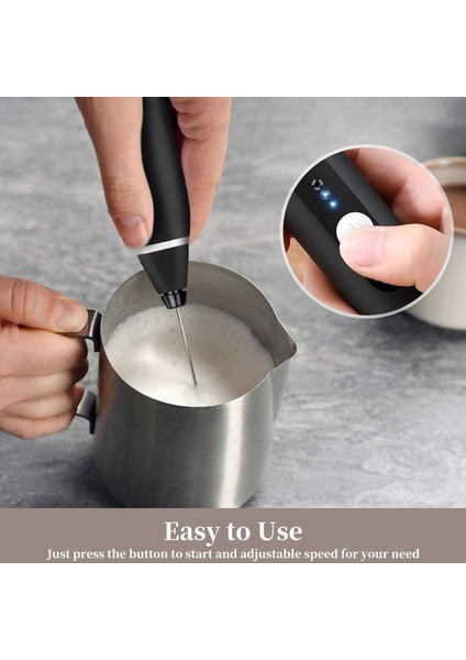 1 Adet Usb Şarj Edilebilir Blender Süt Froother Elektrikli Paslanmaz Çelik El Mini Blender (Yurt Dışından)