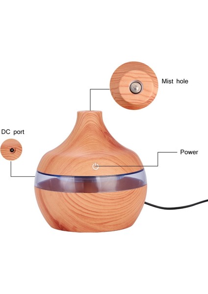 300 ml Waterdrop USB Ahşap Tahıl Aromaterapi Hava Temizleyici (Yurt Dışından) modelleri