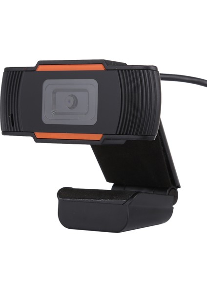 Dönebilen 480P Hd USB Bilgisayar Kamerası -Siyah/turuncu (Yurt Dışından)