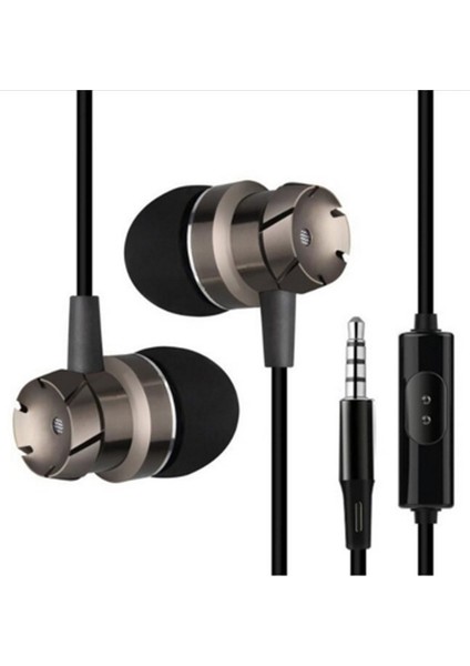 3.5mm Handsfree Kablolu Kulaklık Mp3 çalar (Siyah Gri) (Yurt Dışından)