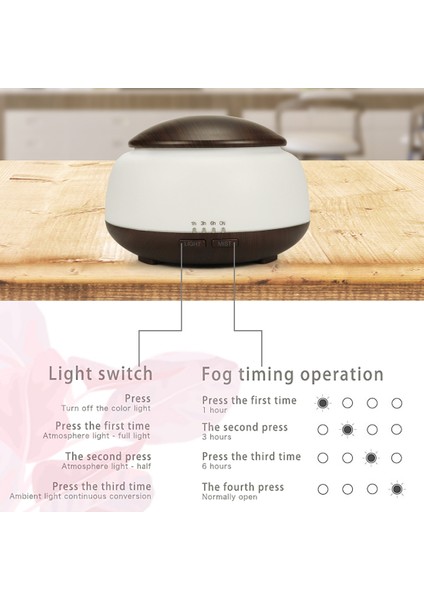 Ahşap Tahıl Ultrasonik Nemlendirici Hava Arıtma (Koyu Kahverengi) (Yurt Dışından) fırsatları