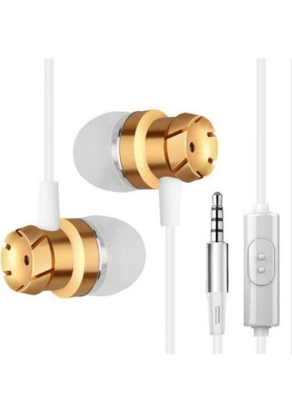 3.5mm Handsfree Kablolu Kulaklık Mp3 çalar (Altın) (Yurt Dışından)