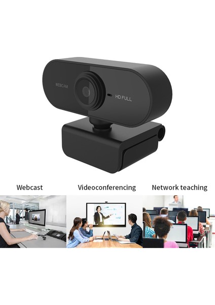 HD-U01 1080P Mikrofonlu USB Webcam -Siyah (Yurt Dışından)