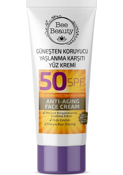 Bee Beauty Koruyucu  Yüz Kremi 50 Spf 50 ml  Vücut Güneş Kremi