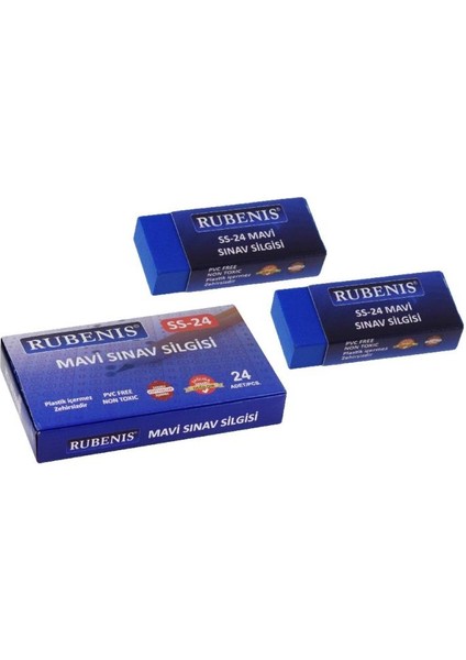 24 Lü Mavi Sınav Silgisi Ss-24