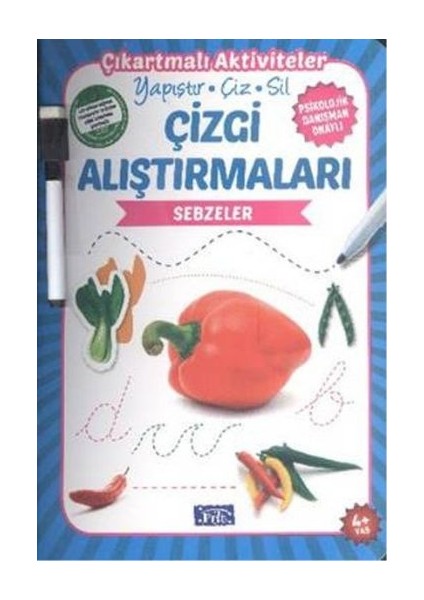 Çizgi Alıştırmaları Sebzeler ( 20 Sayfa )