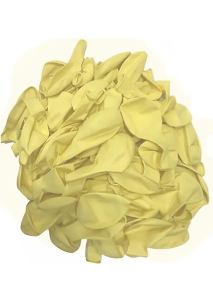 12 Inç Makaron Sarı Balon 10 Adet