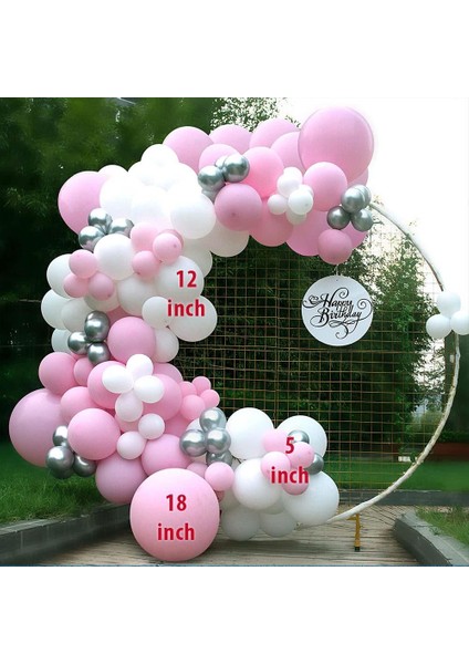 12 Inç Krom Gümüş Balon 10 Adet modelleri