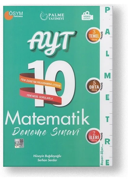 Palme Yayıncılık Palme Yayıncılıktre YKS AYT Matematik 10 Deneme Vid.çöz.yeni