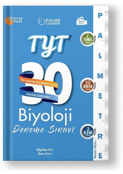 Palme Yayıncılık Enerji TYT Biyoloji 30 Deneme Yeni