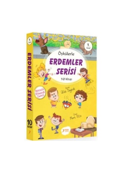 Yuva Yayınları 1. Sınıf Öykülerle Erdemler Serisi ( 10 Kitap )