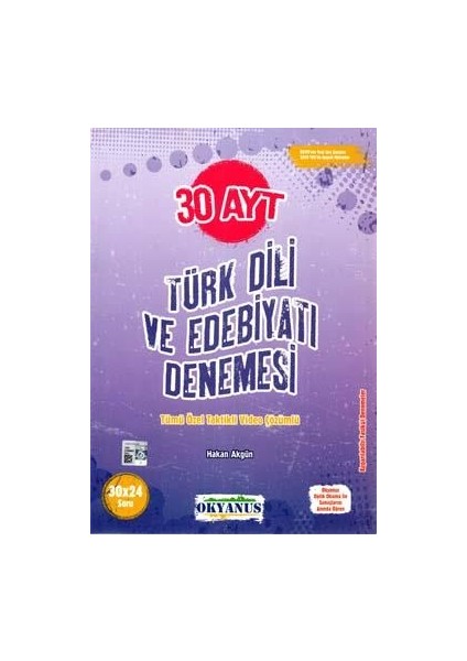 Okyanus Yayınları AYT 30 Türk Dili ve Edebiyatı Deneme