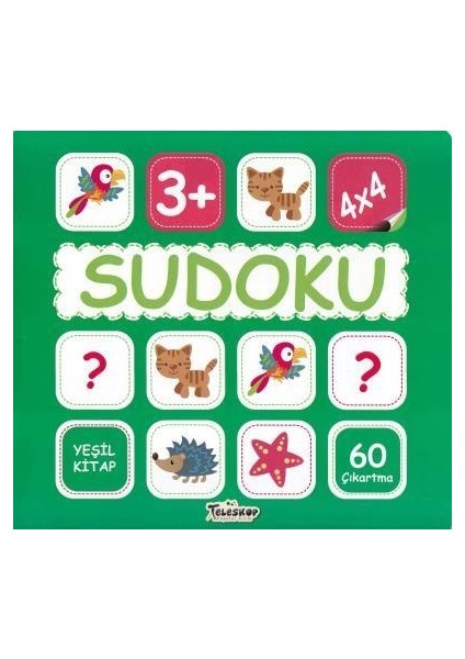 Sudoku 4 x 4 - Yeşil Kitap