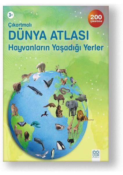 Çıkartmalı Dünya Atlası Hayvaların Yaşadığı Yer