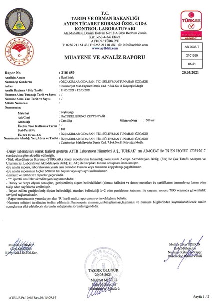 Köyceğiz Yöresel Naturel Birinci Zeytinyağı 3 Lt Teneke